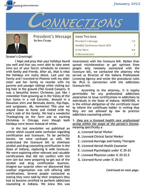 IAAP Newsletter - January 2012 thumb